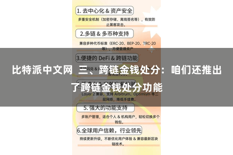 比特派中文网  三、跨链金钱处分：咱们还推出了跨链金钱处分功能